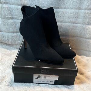 MIA Black Heeled Ankle Boots